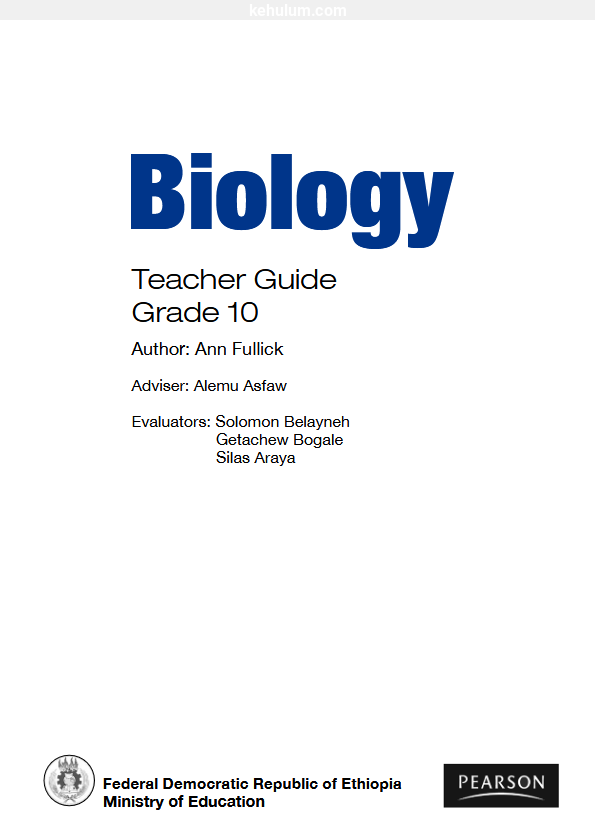 Cover of Ethiopian old Curriculum grade 10 Biology student textbook 