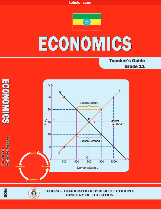Cover of Ethiopian old Curriculum grade 11 Economics student textbook 