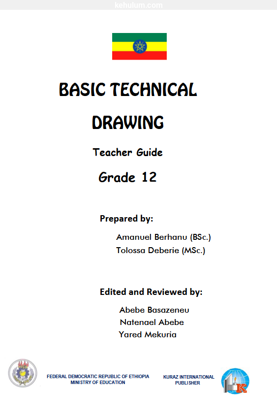 Cover image of the Ethiopian old curriculum grade-12 Technical Drawing textbook